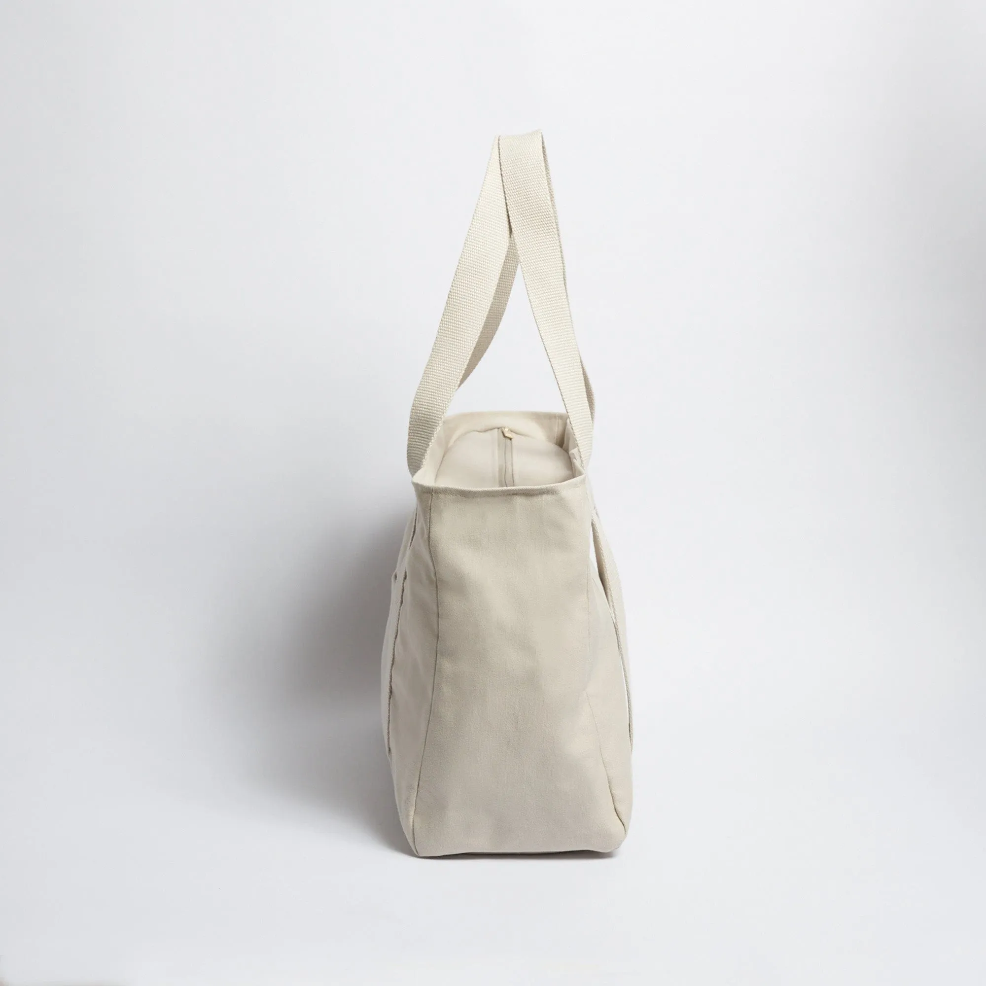Natural Cotton Canvas Yoga Tote | Sand
