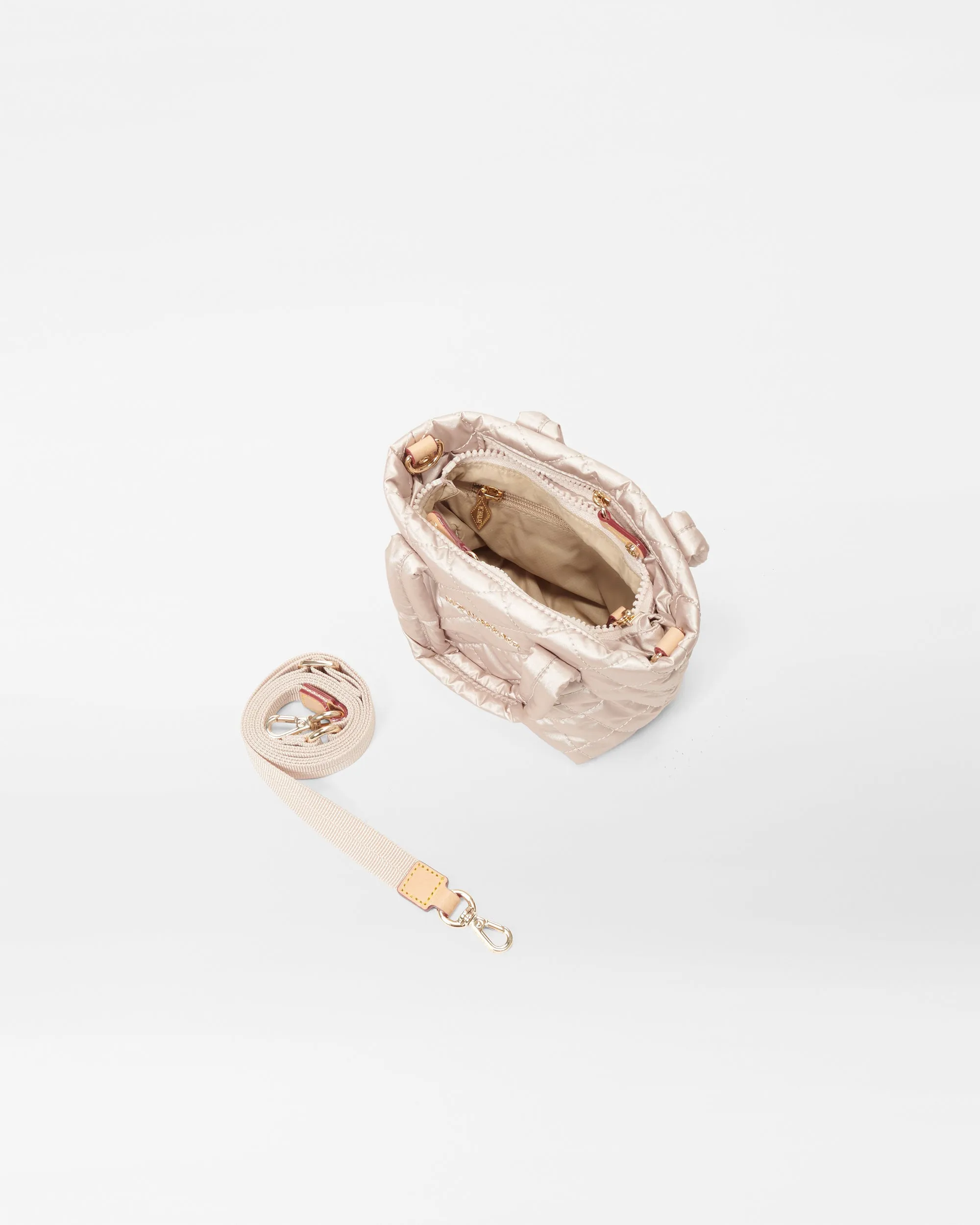 Pale Rose Gold Metallic Petite Metro Tote Deluxe