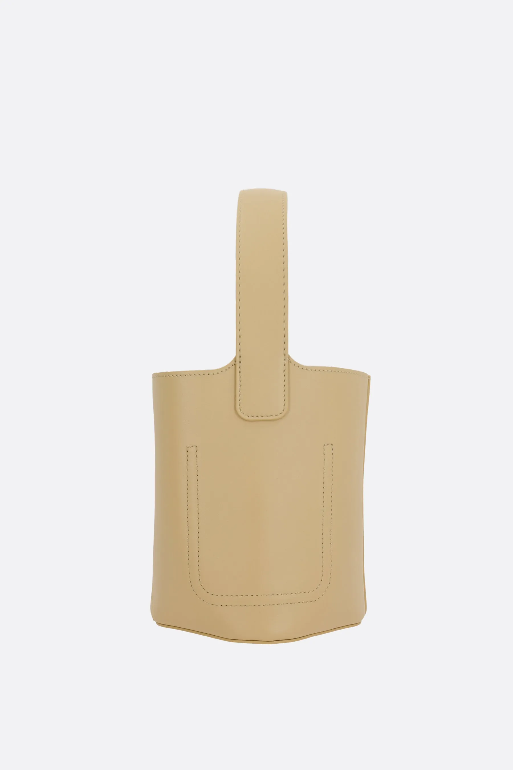 Pebble mini bucket bag in smooth leather