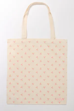 Pink Ditsy Tote Bag Printed Roses