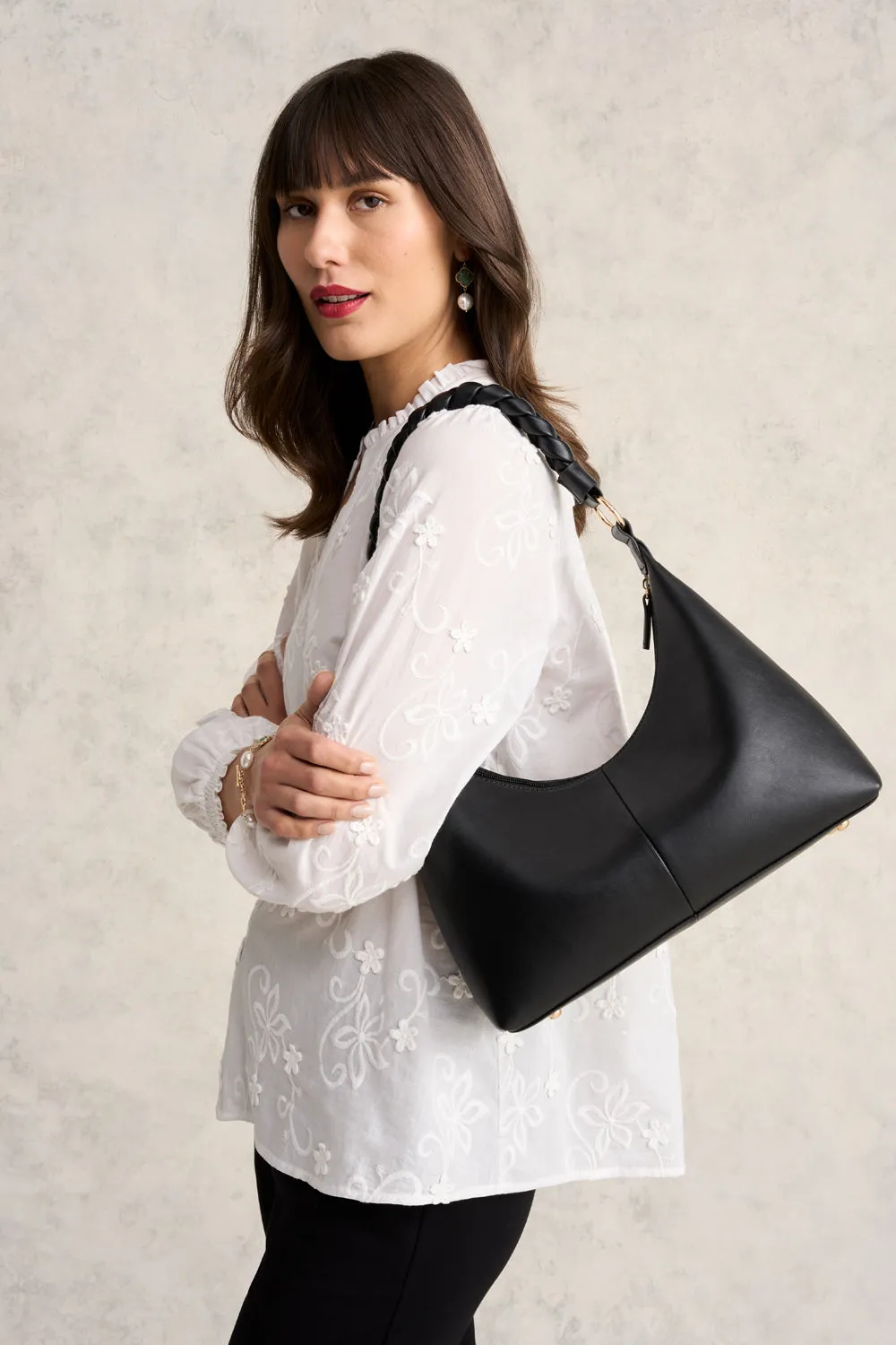 Piper Plait Handbag - Black