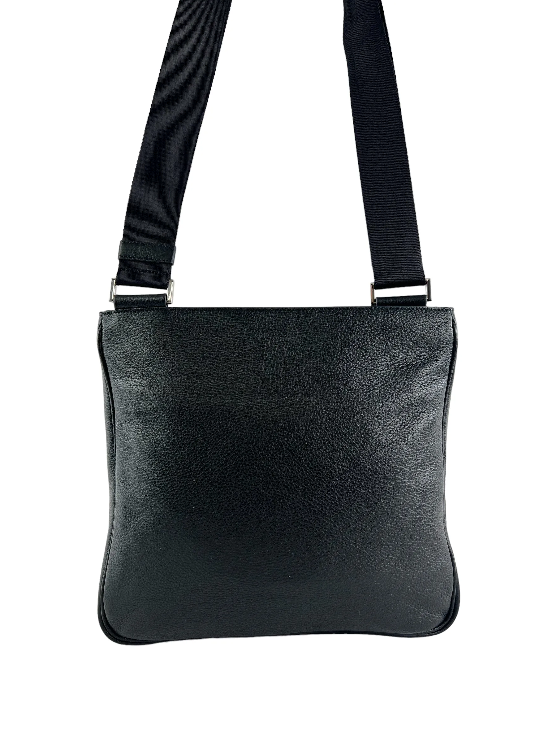 Prada Black Leather Messenger / Crossbody