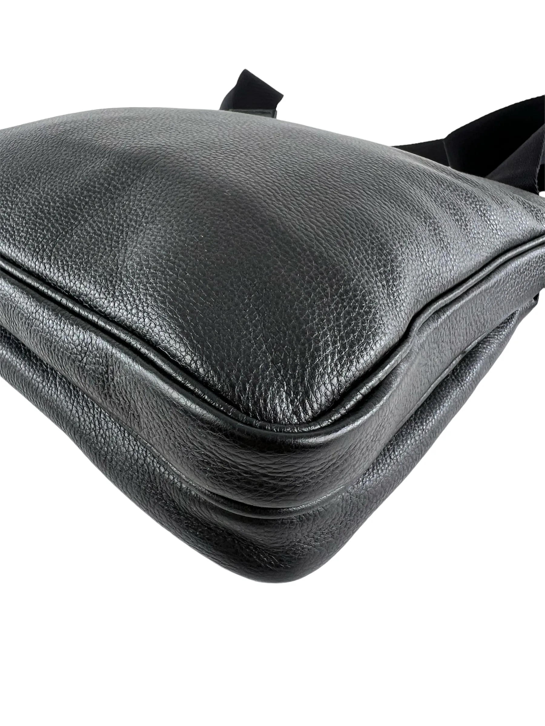 Prada Black Leather Messenger / Crossbody