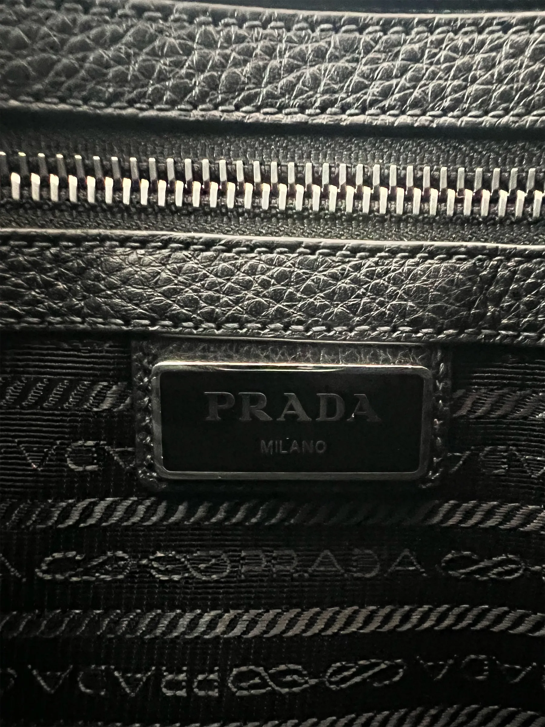 Prada Black Leather Messenger / Crossbody