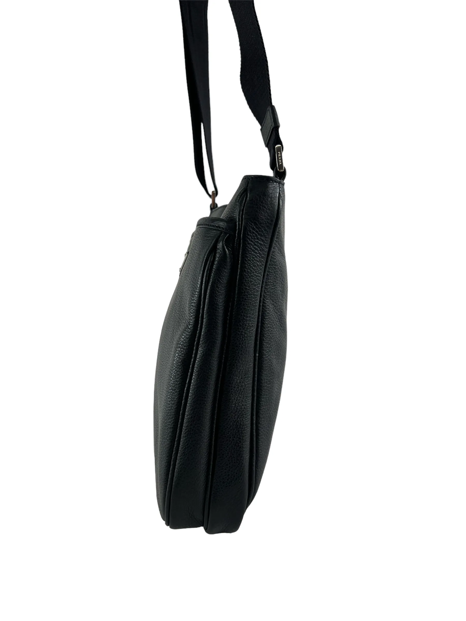 Prada Black Leather Messenger / Crossbody
