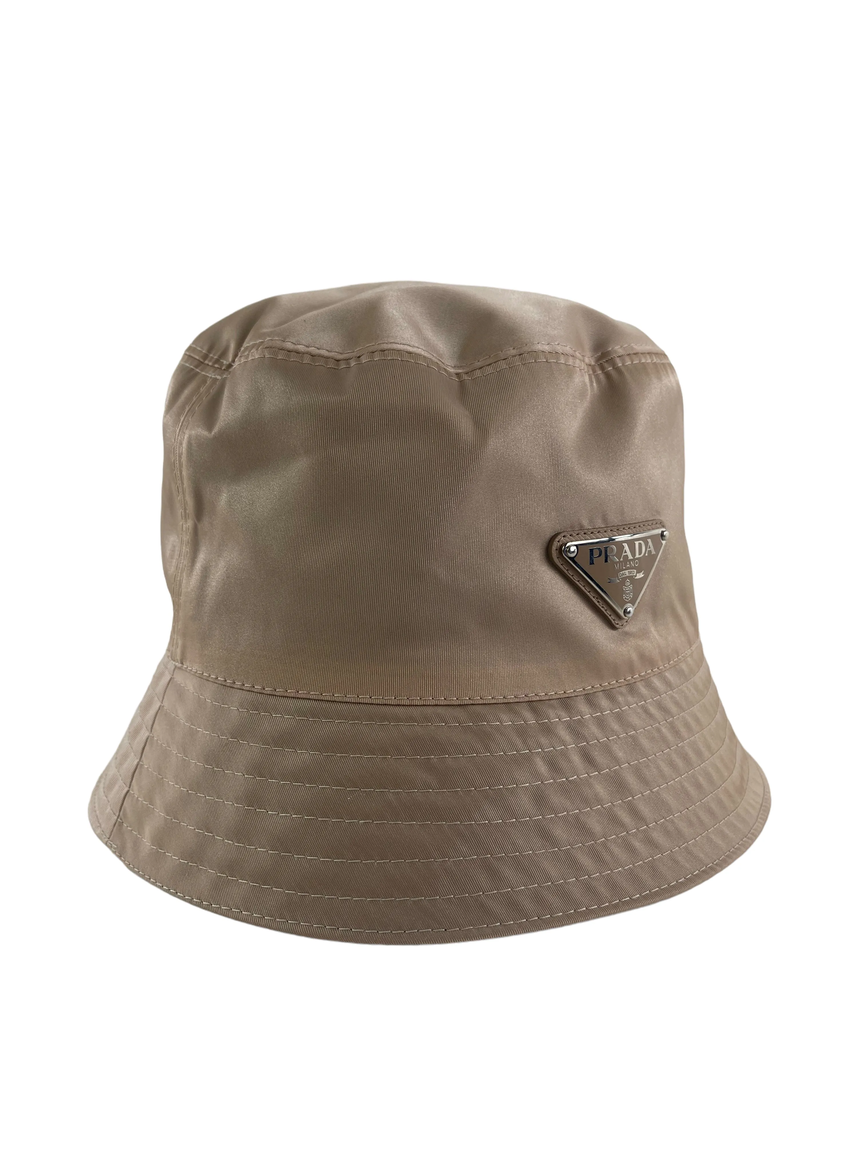Prada Camel Re-Nylon Bucket Hat - Medium