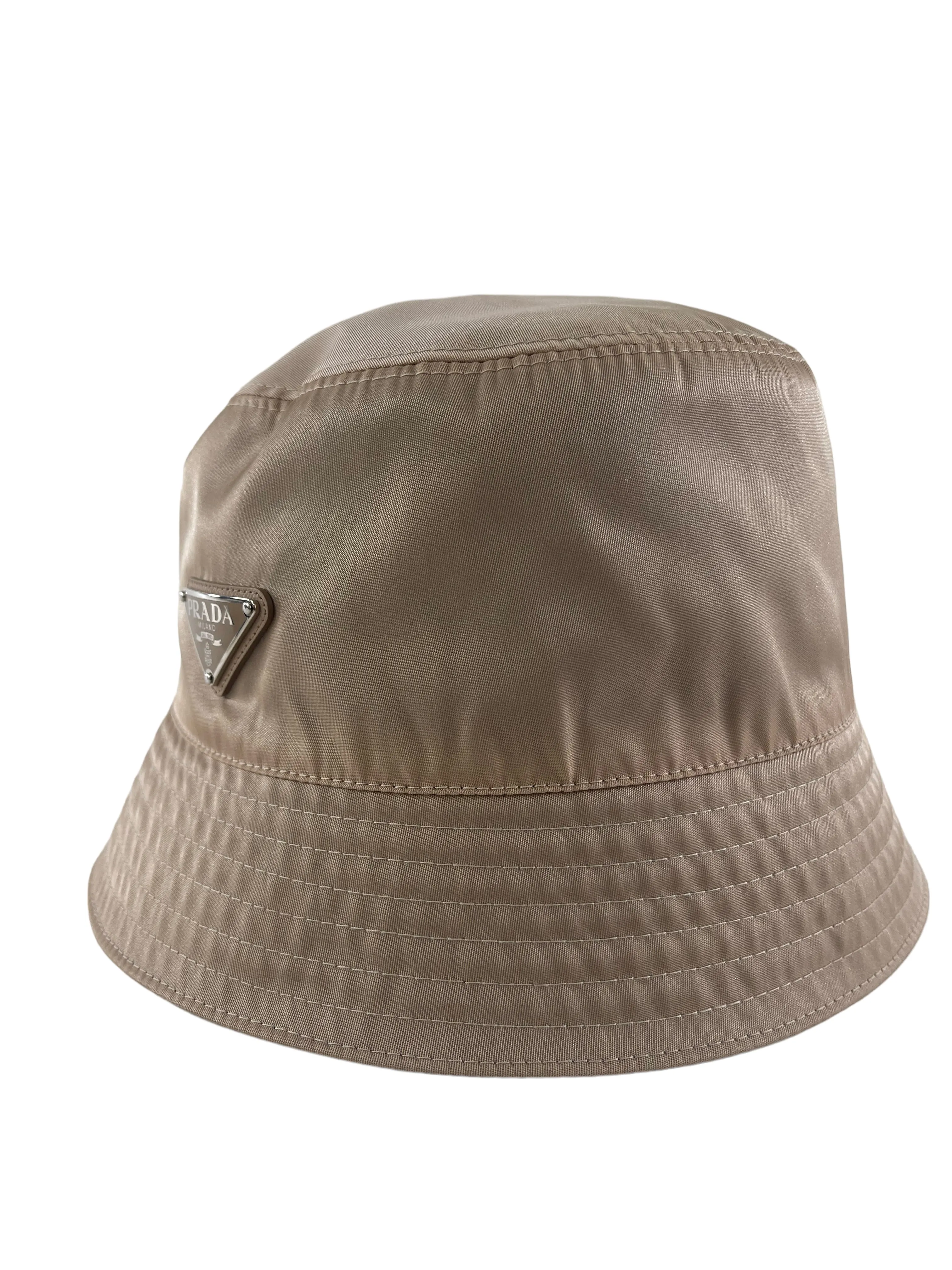 Prada Camel Re-Nylon Bucket Hat - Medium
