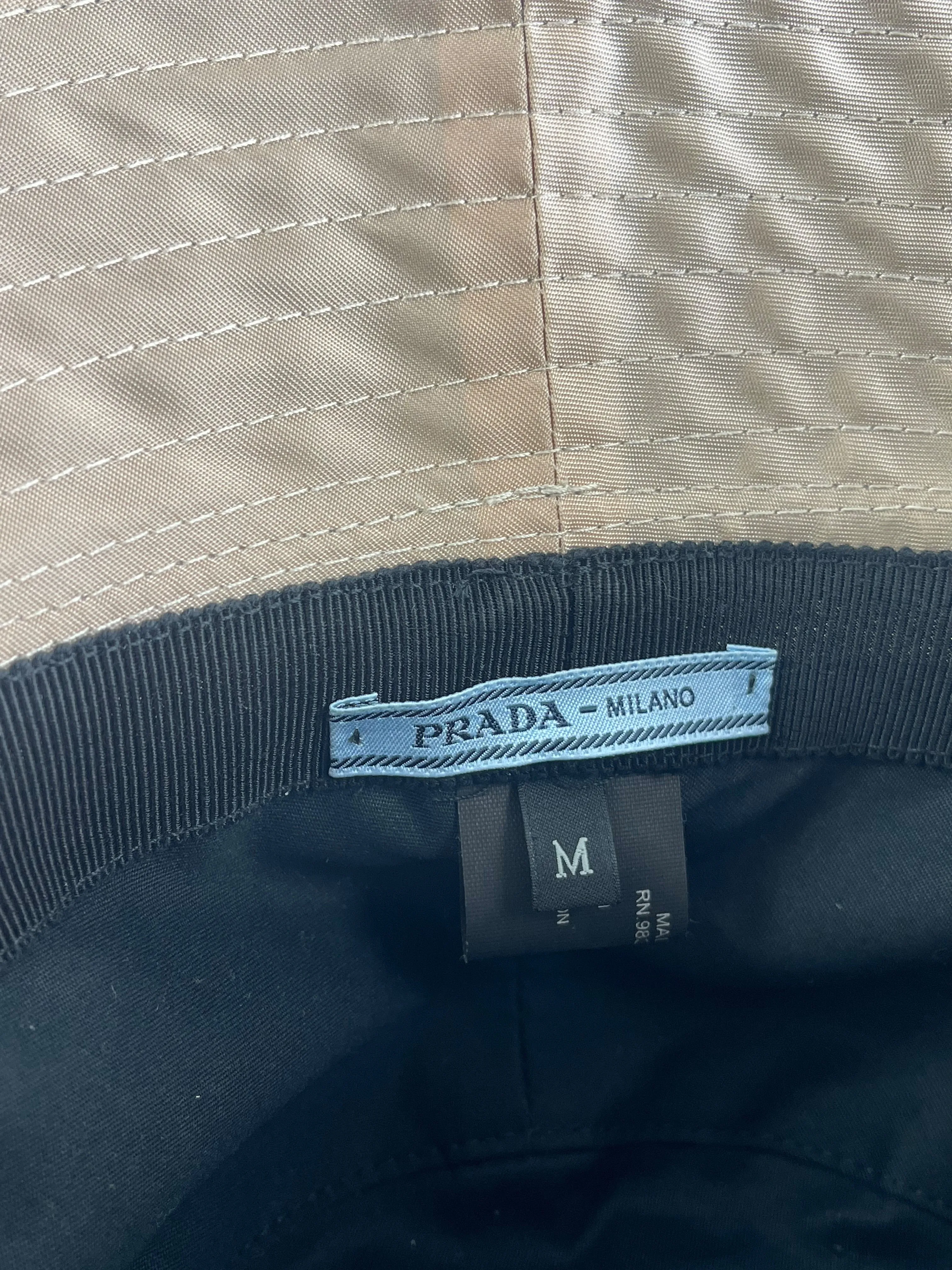 Prada Camel Re-Nylon Bucket Hat - Medium
