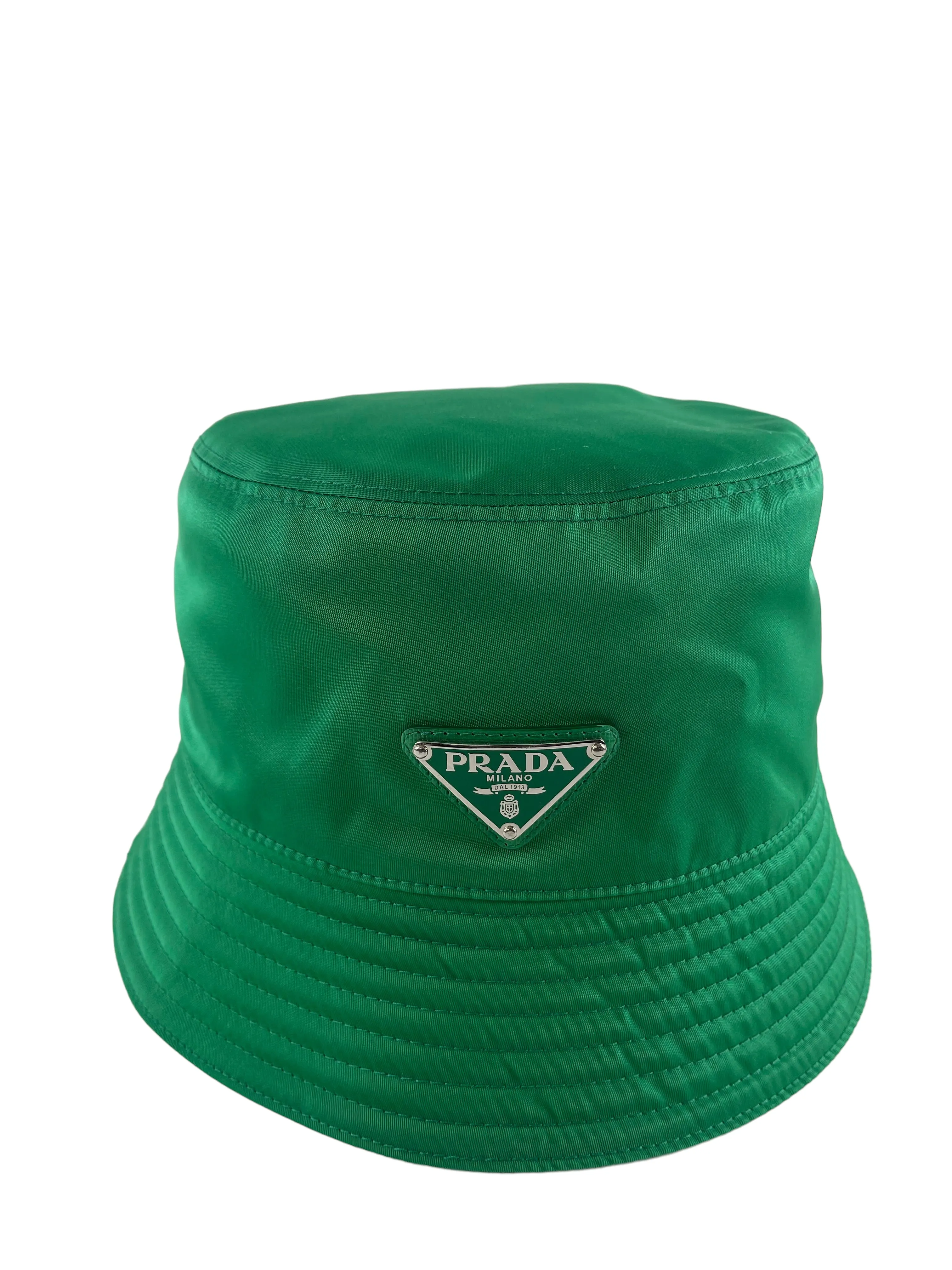 Prada Green Re-Nylon Bucket Hat - Medium