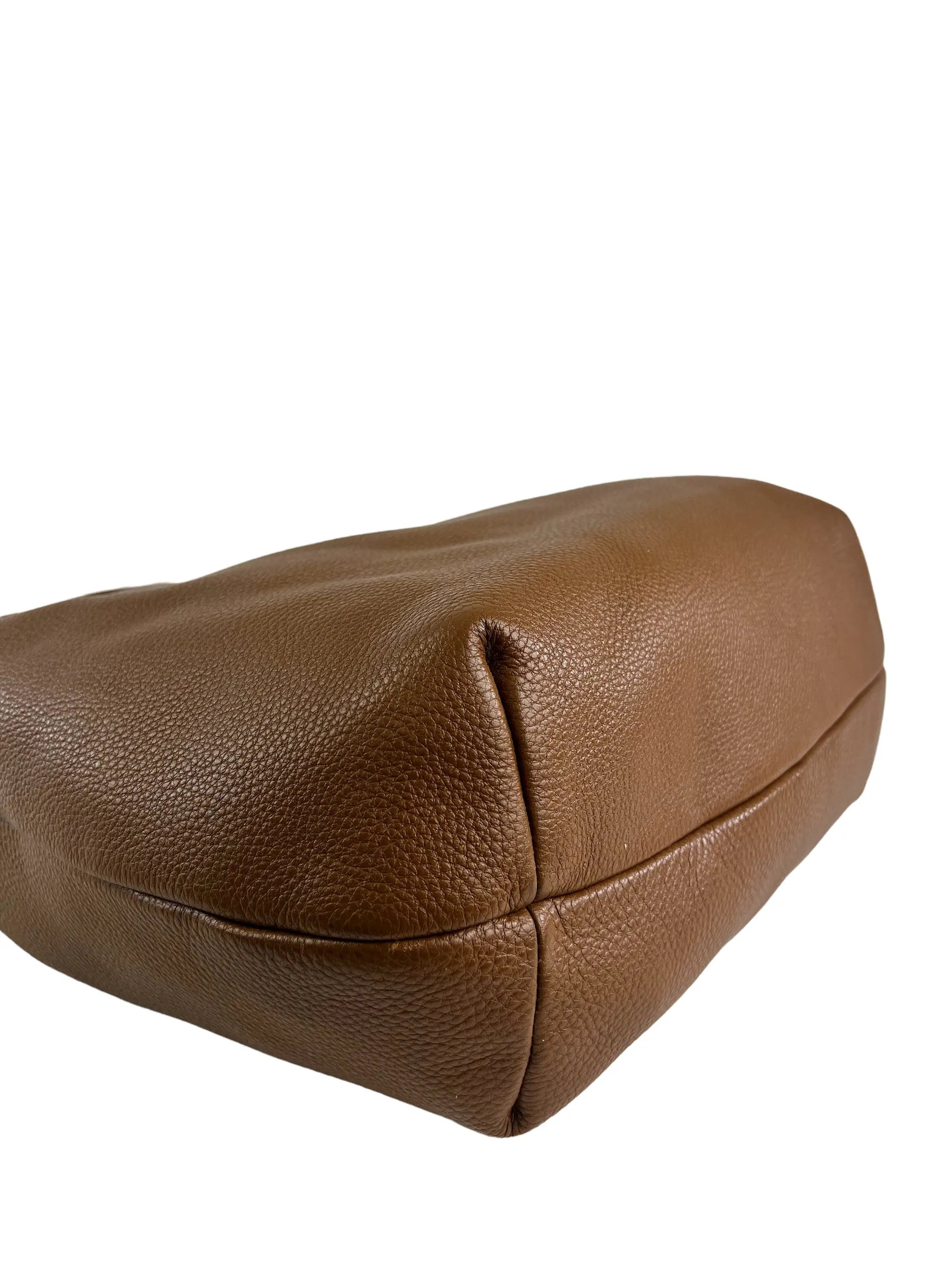 Prada Tan Pebbled Leather Hobo
