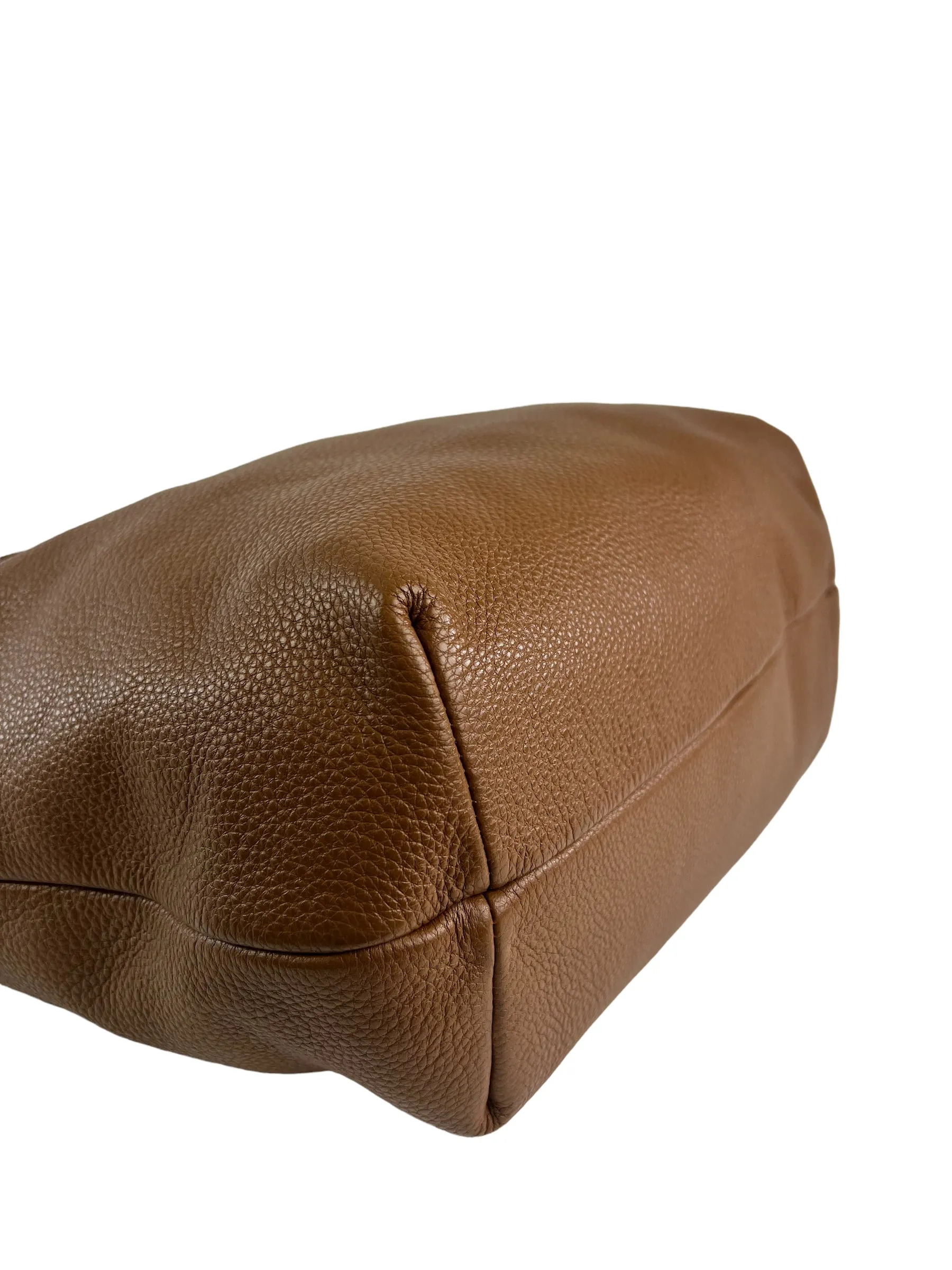 Prada Tan Pebbled Leather Hobo