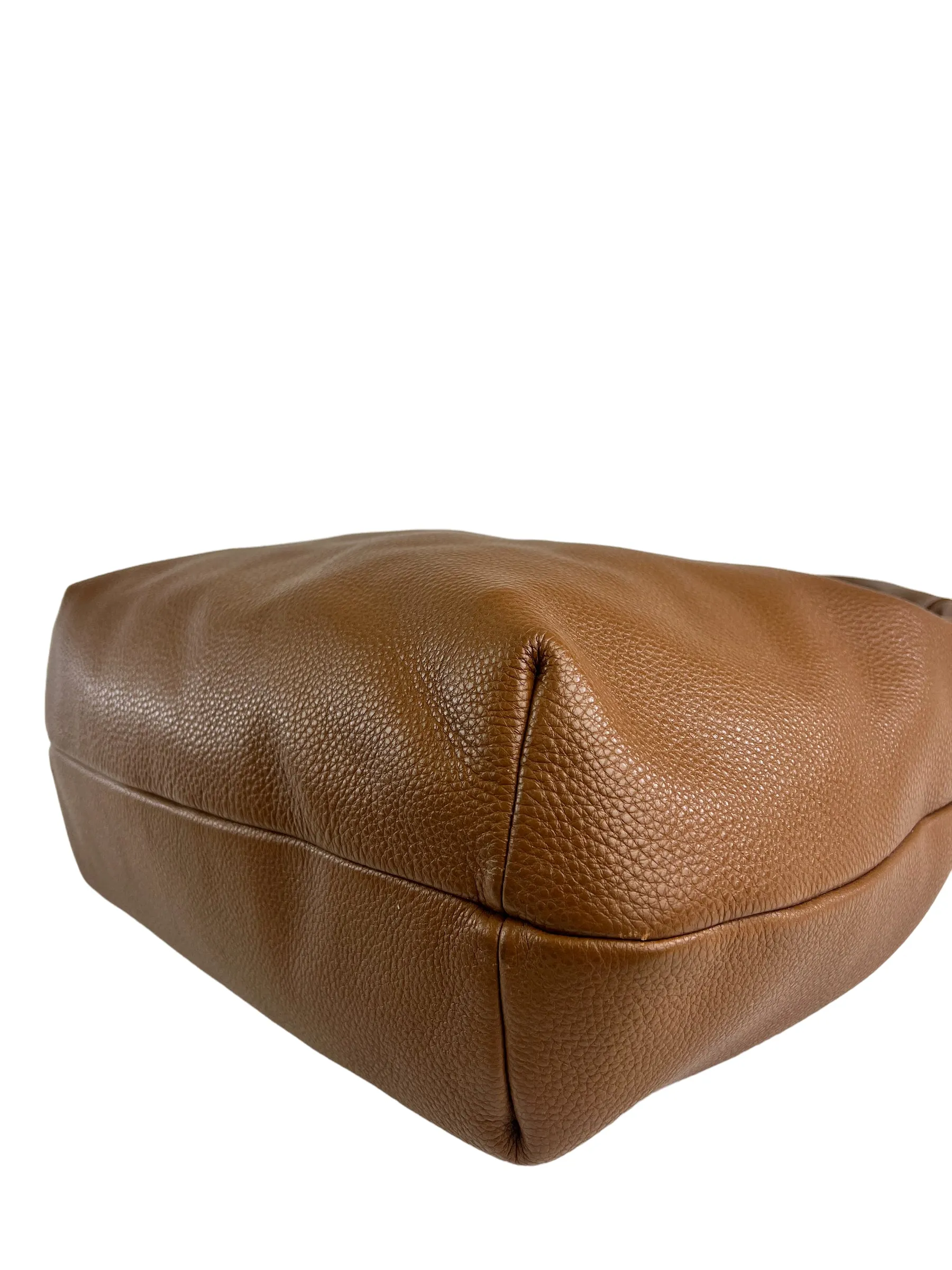 Prada Tan Pebbled Leather Hobo