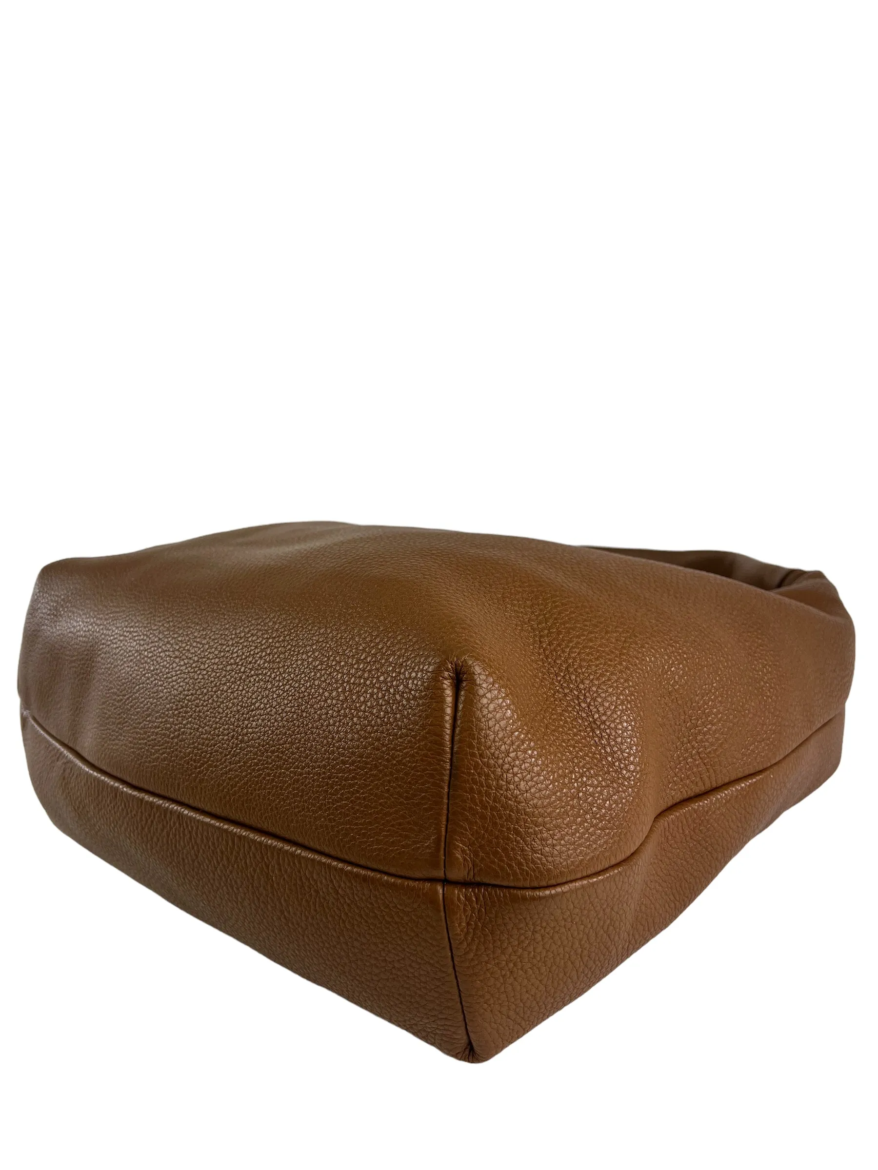 Prada Tan Pebbled Leather Hobo