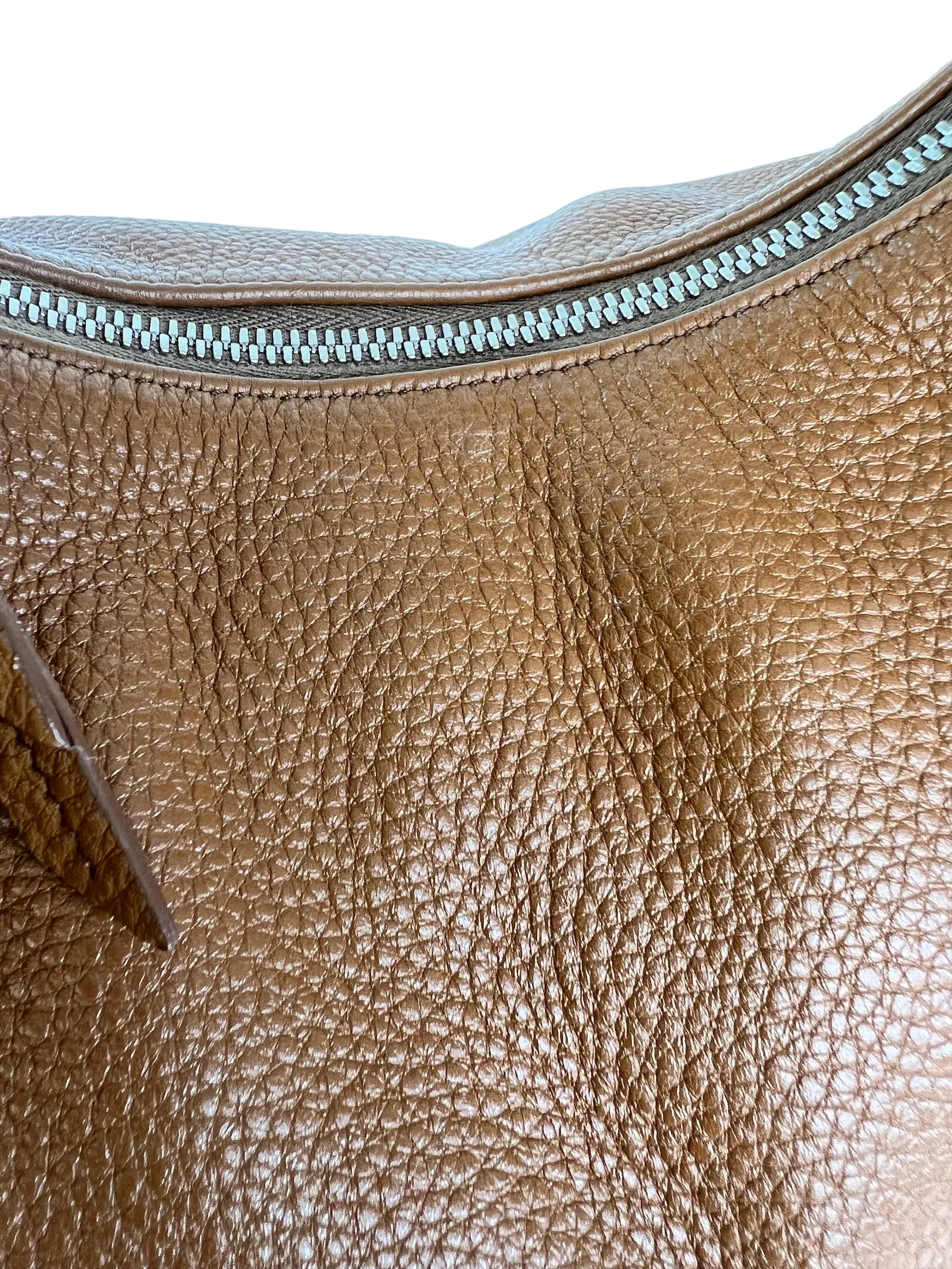 Prada Tan Pebbled Leather Hobo