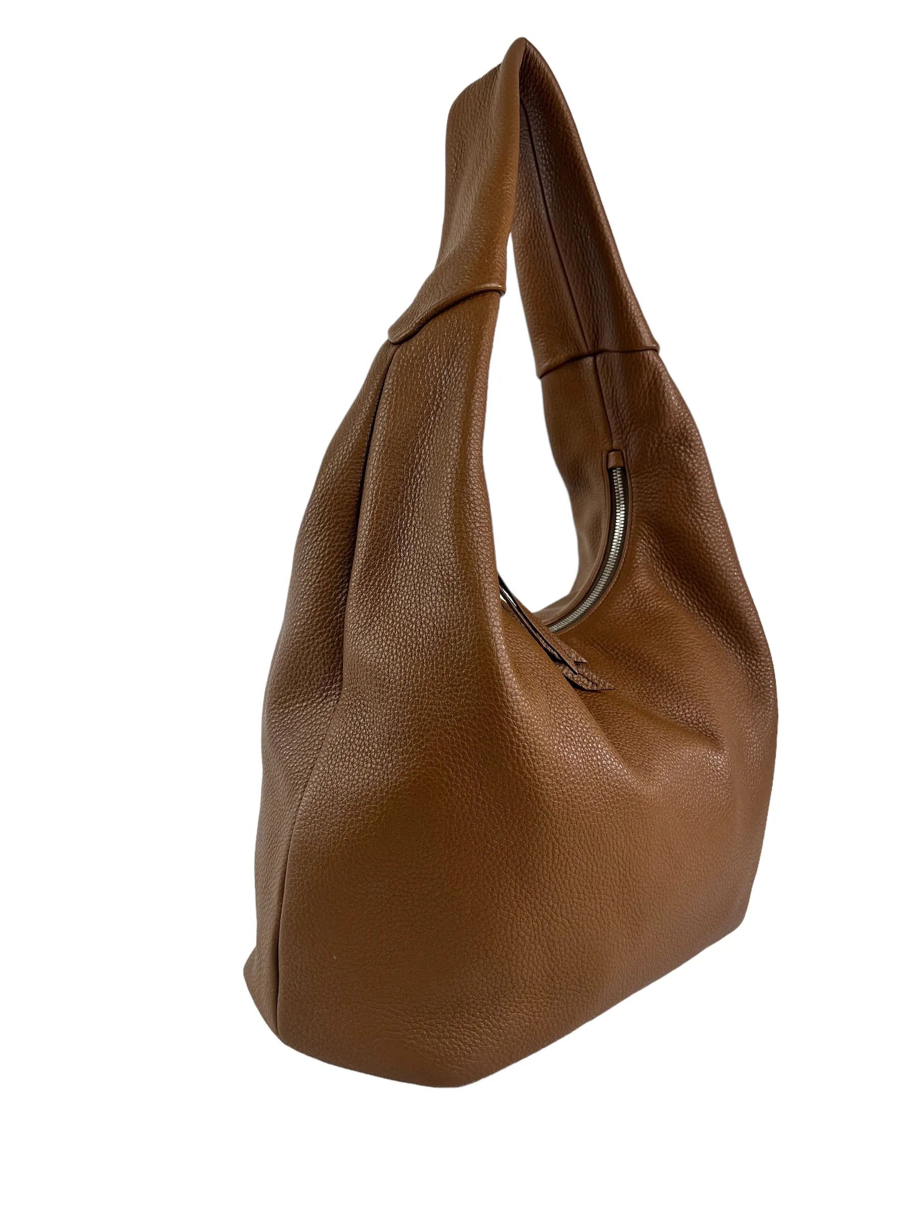 Prada Tan Pebbled Leather Hobo
