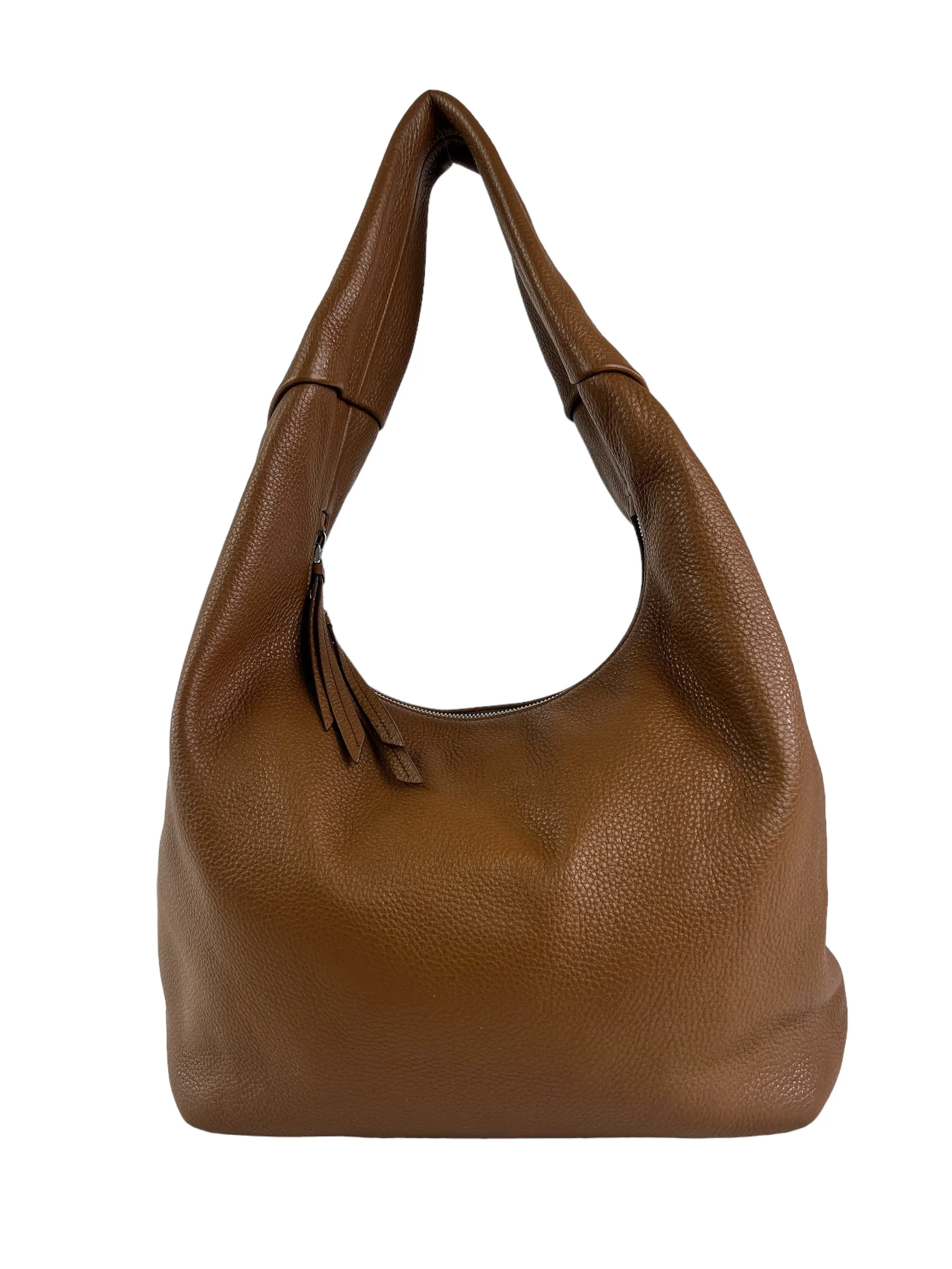 Prada Tan Pebbled Leather Hobo