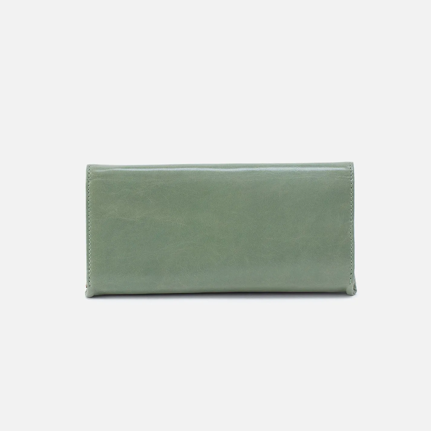 Rachel Continental Wallet In Polished Leather - Jade