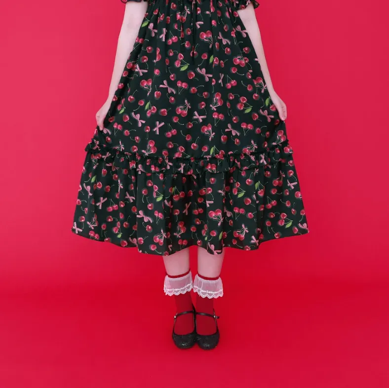 [RESERVATION] Shadow Cherry Long Dress