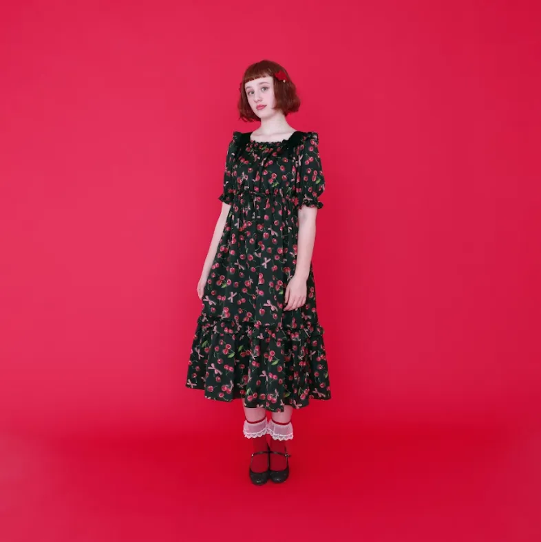 [RESERVATION] Shadow Cherry Long Dress