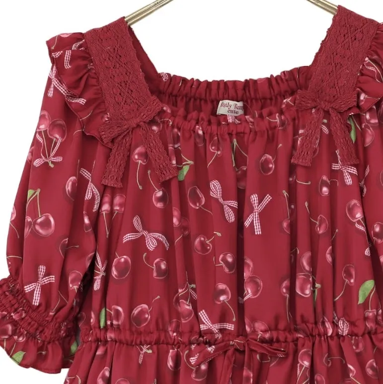 [RESERVATION] Shadow Cherry Long Dress