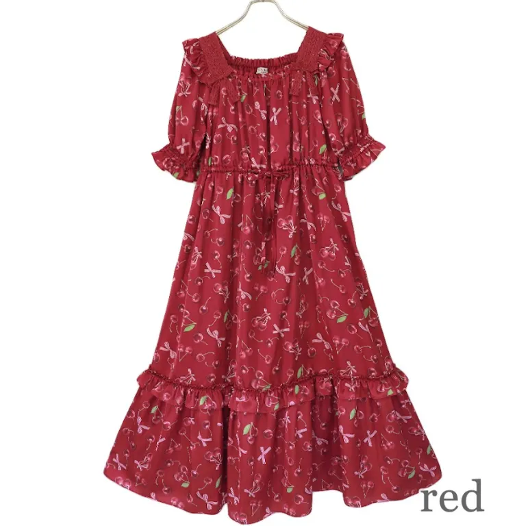 [RESERVATION] Shadow Cherry Long Dress