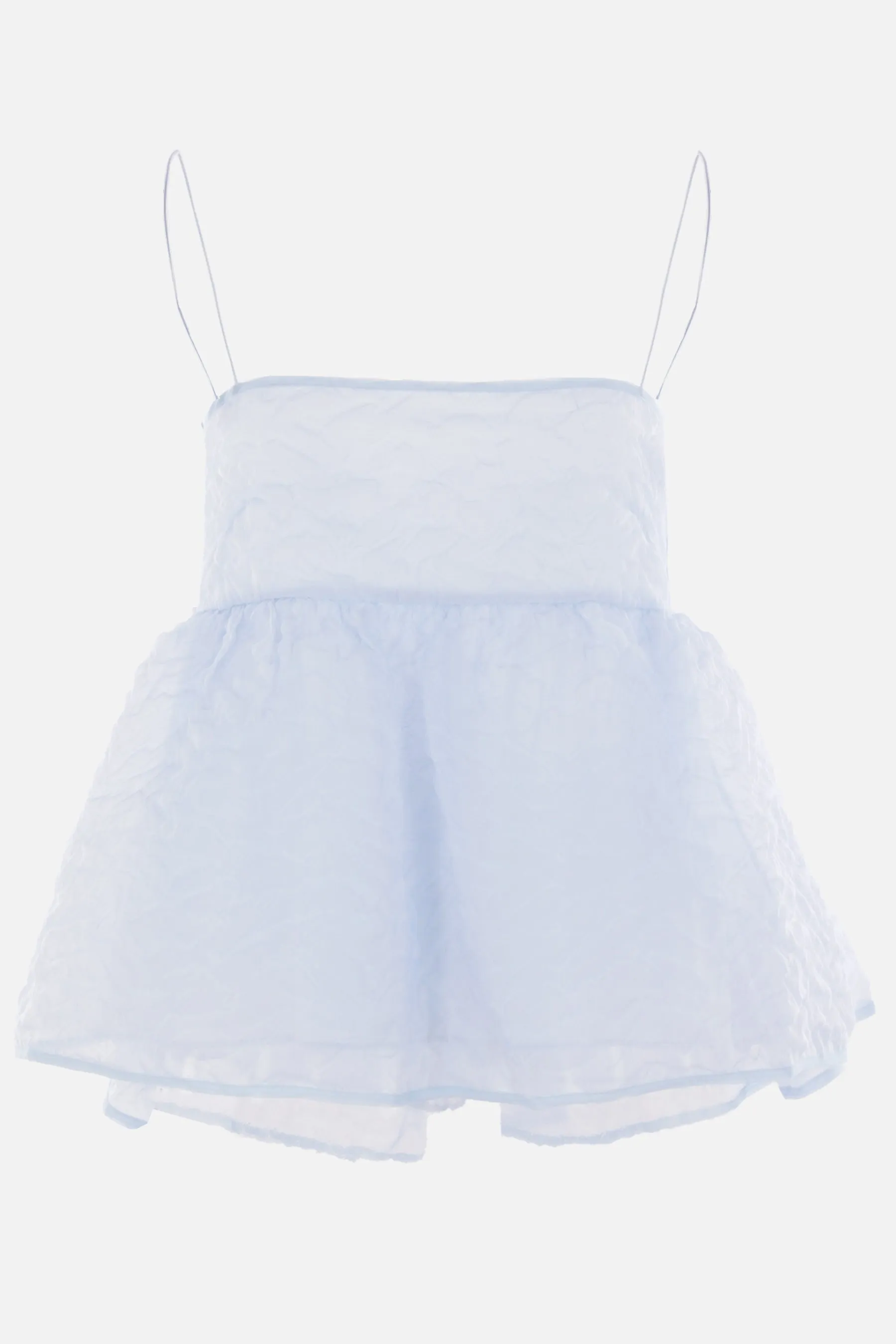 Selena top in quilted Nimbus fabric