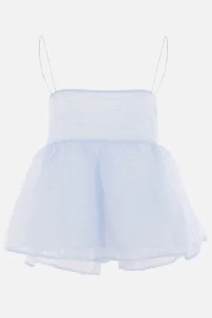 Selena top in quilted Nimbus fabric