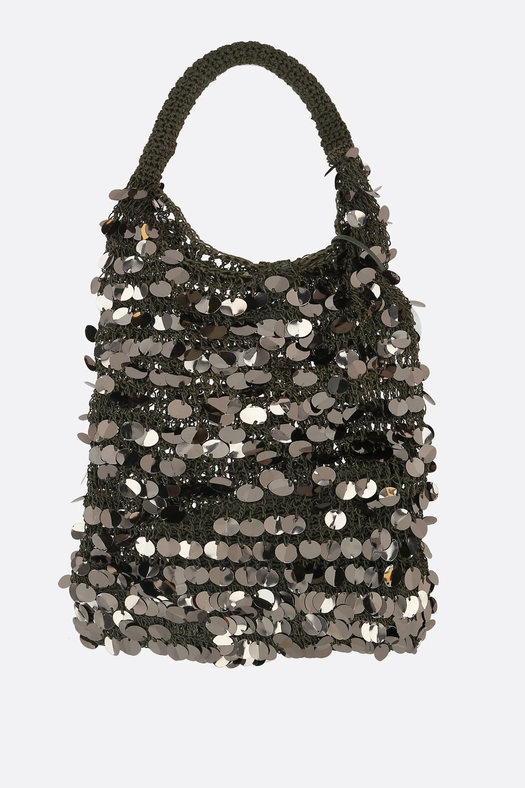 sequin mesh hobo bag