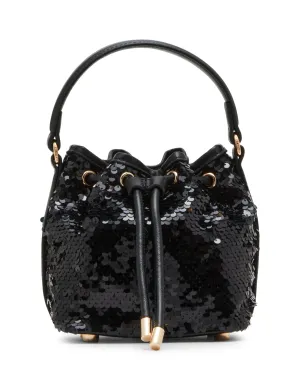 Sequin Top Handle Bucket Bag