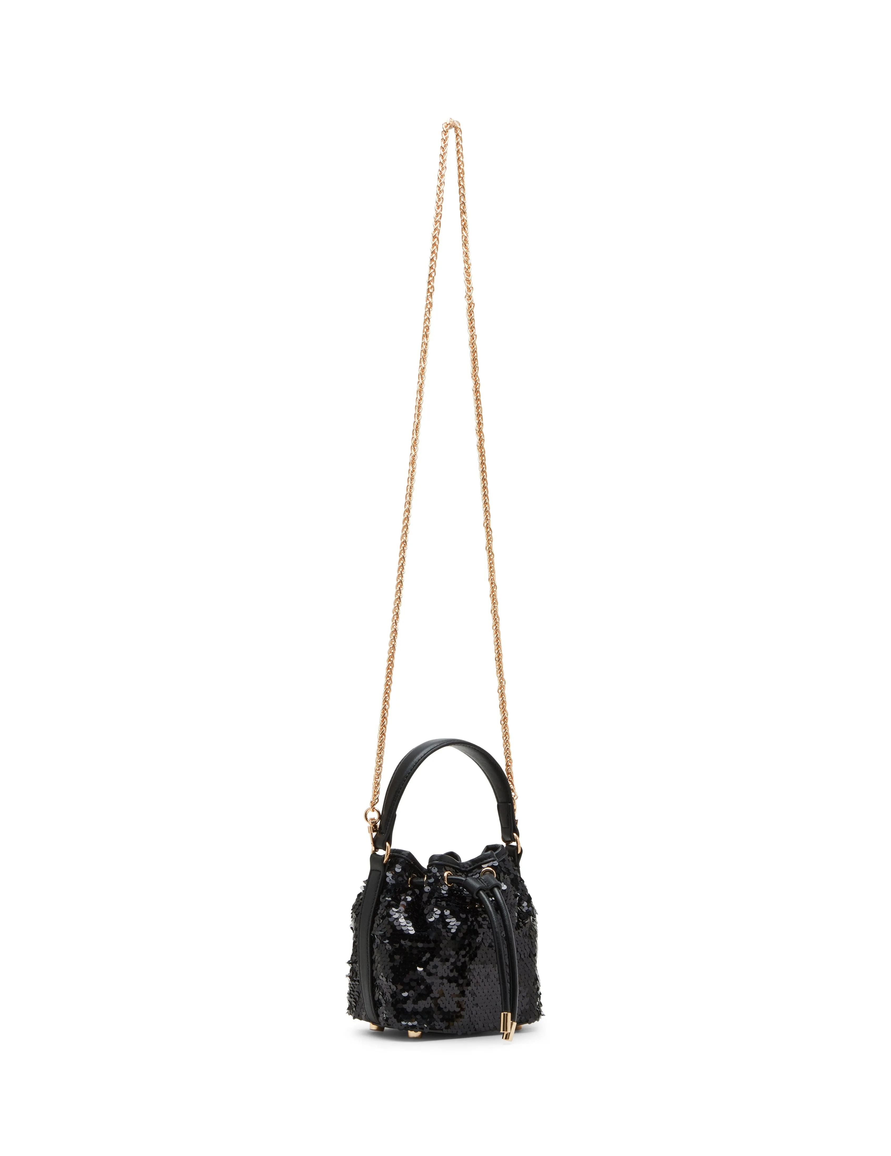 Sequin Top Handle Bucket Bag