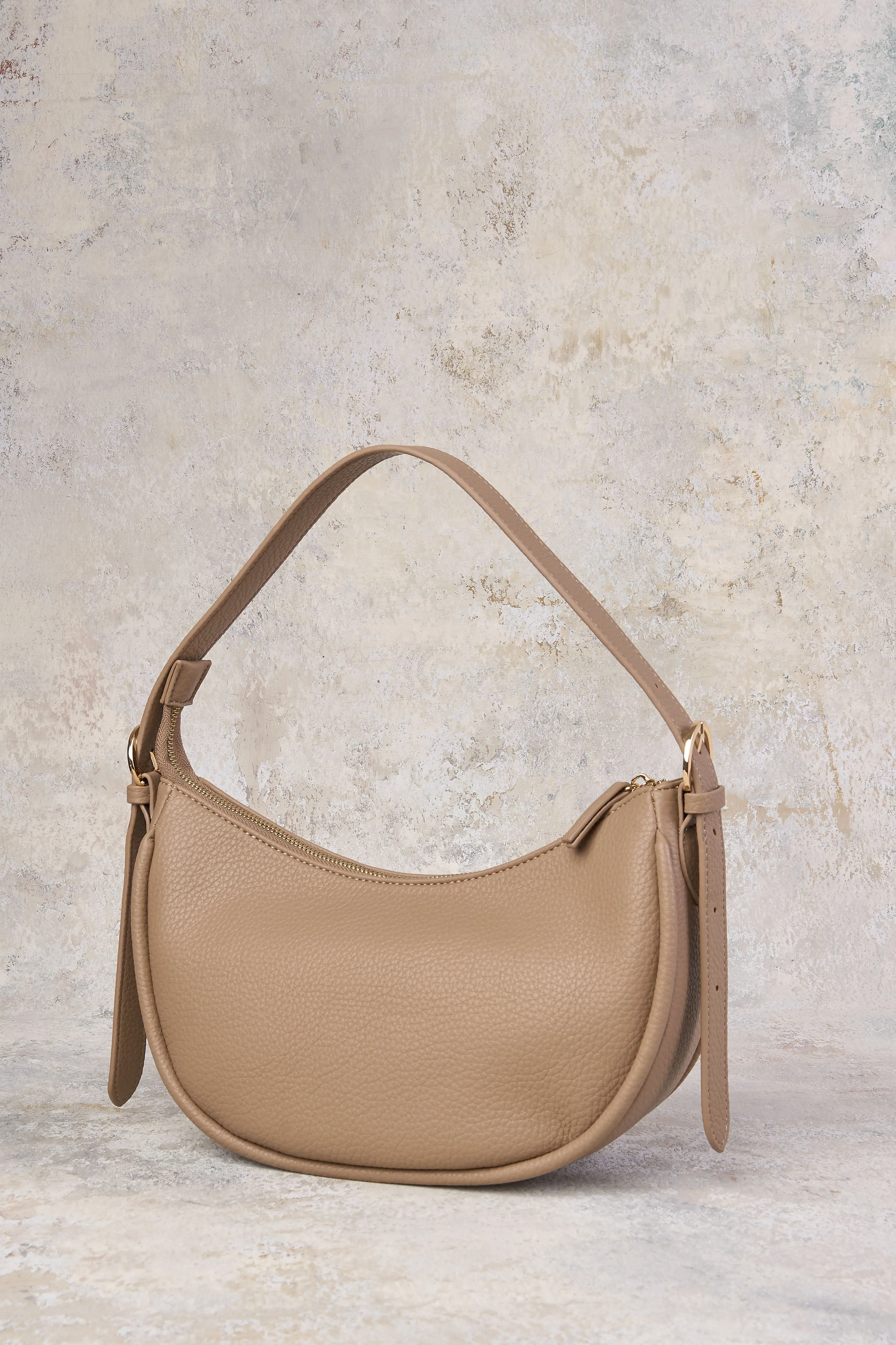 Sienna Hobo Shoulder Bag - Taupe