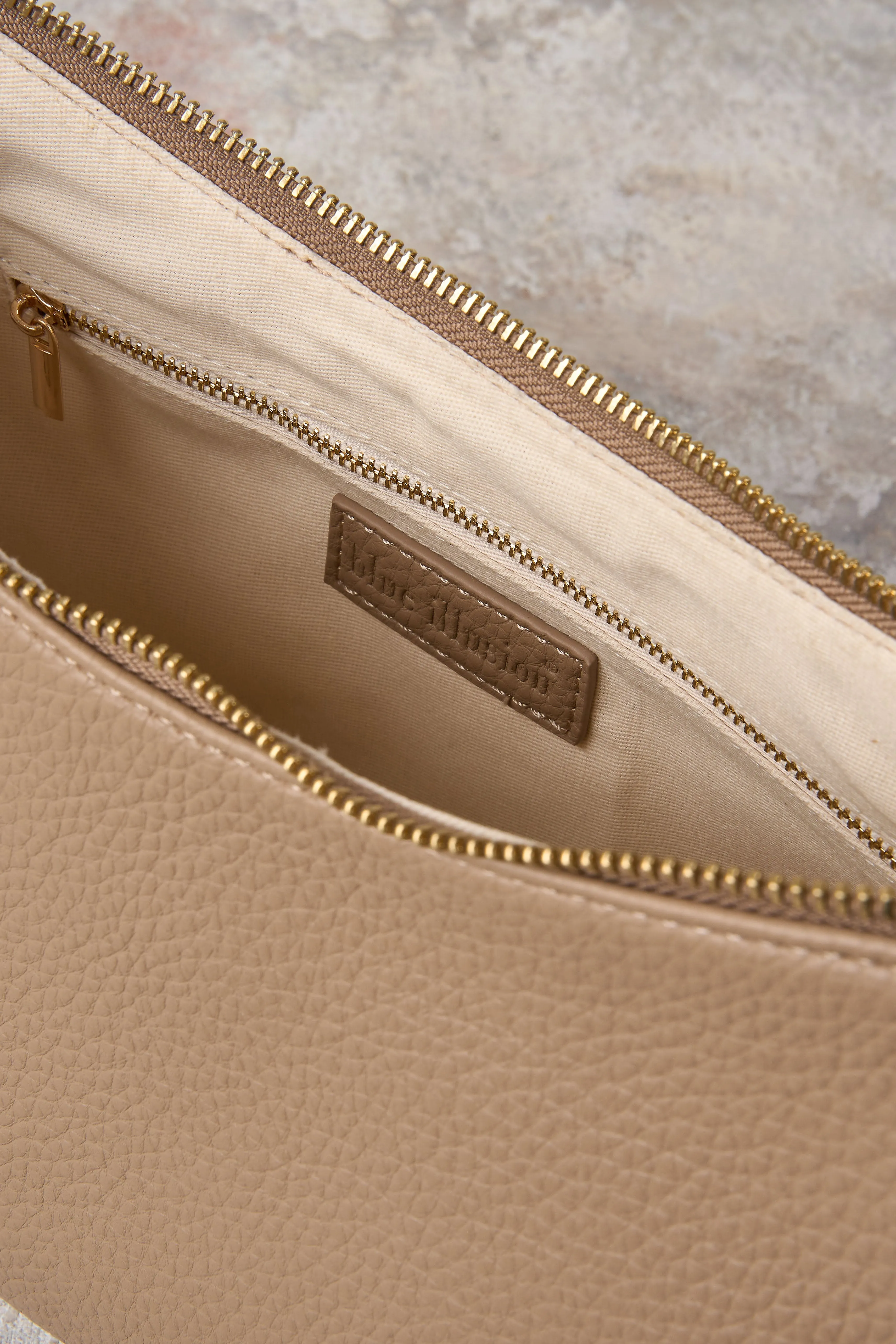 Sienna Hobo Shoulder Bag - Taupe