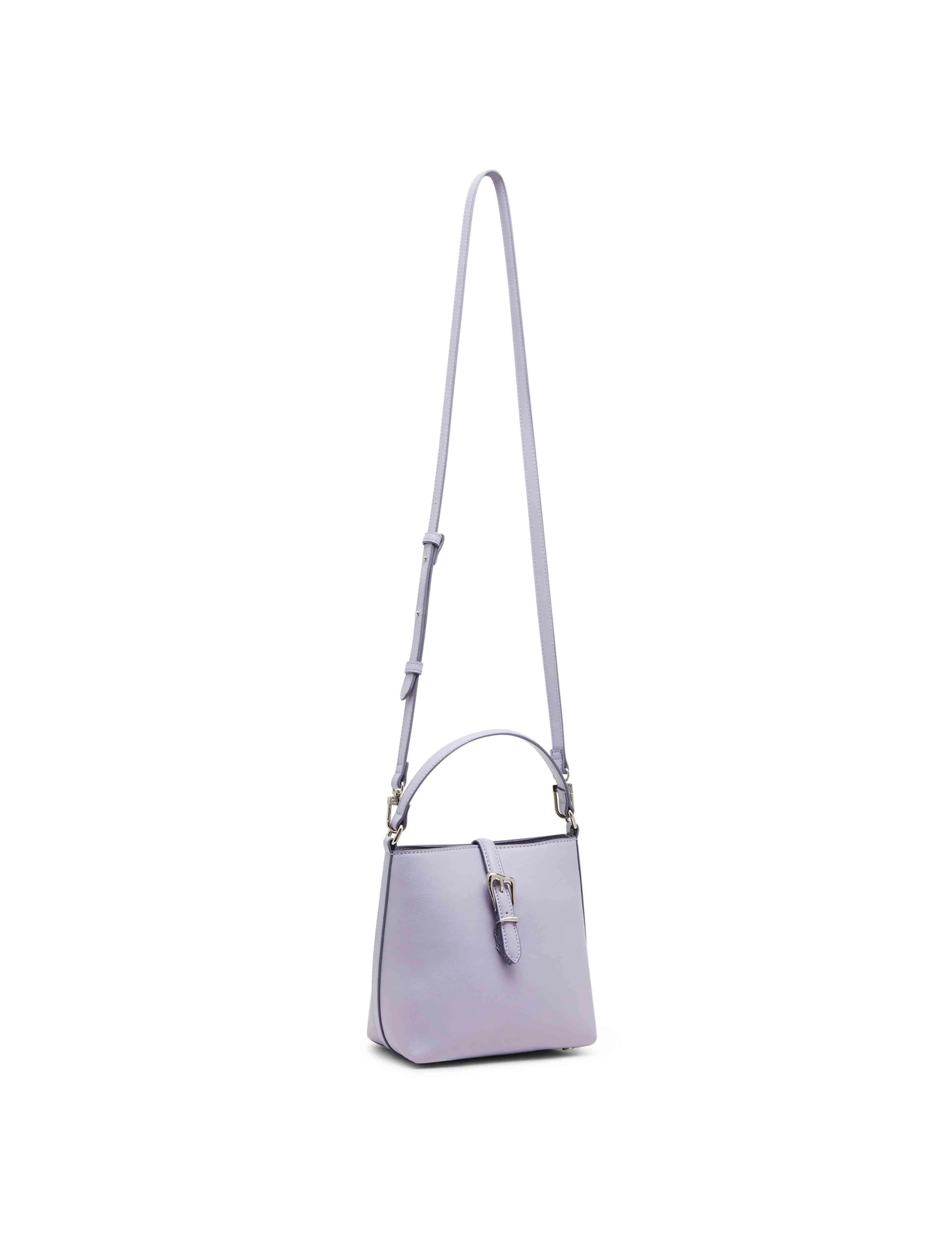 Small Sculpted Buckle Bucket with Convertible Strap