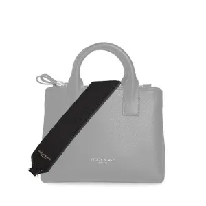 Stampato Leather Wide Strap - Black