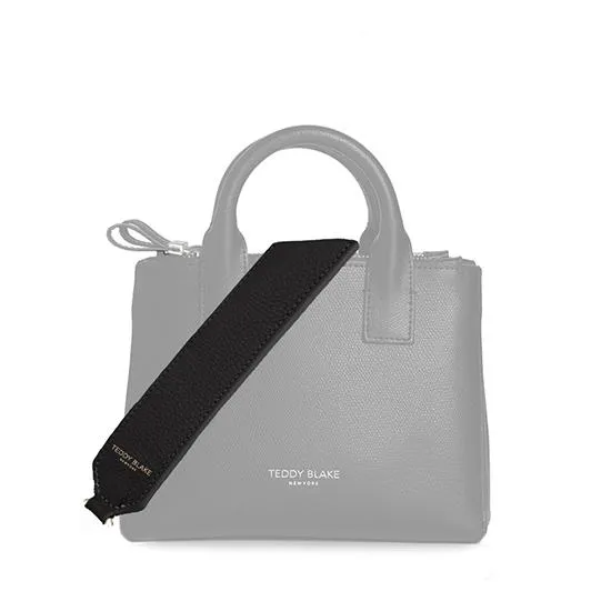 Stampato Leather Wide Strap - Black