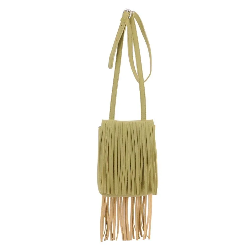 Suede Fringe Crossbody Bag