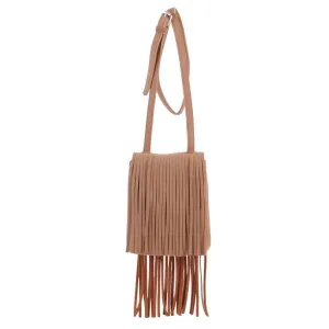 Suede Fringe Crossbody Bag