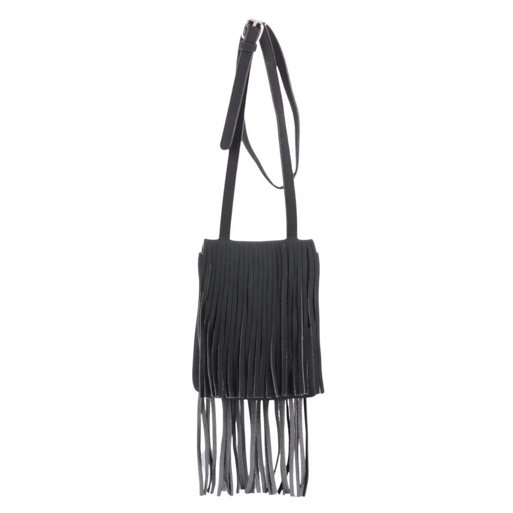Suede Fringe Crossbody Bag