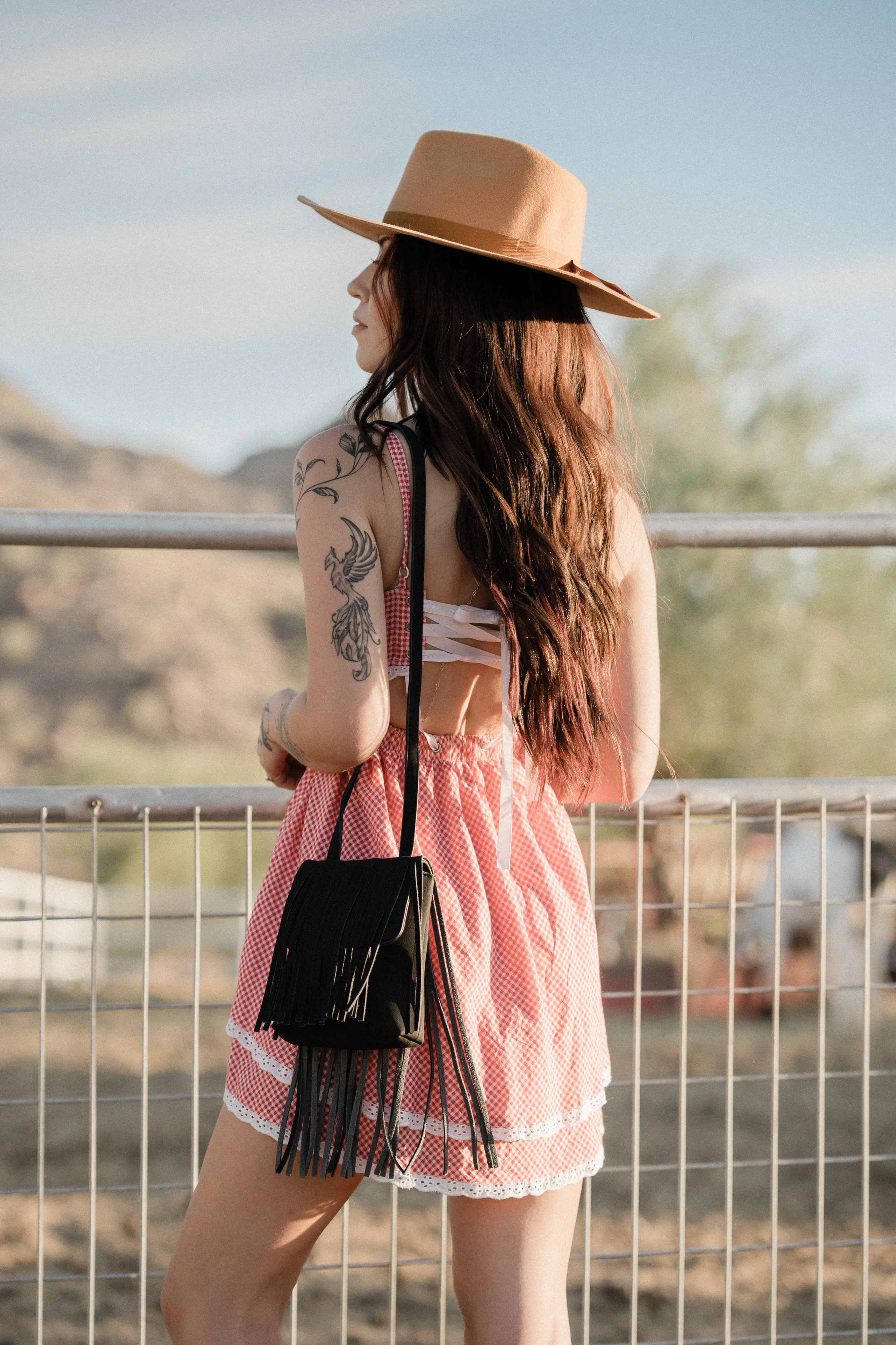 Suede Fringe Crossbody Bag