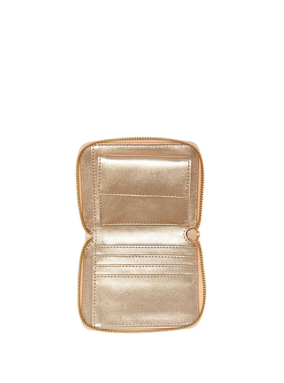Taupe Logo Yarmilla Small Zip Wallet