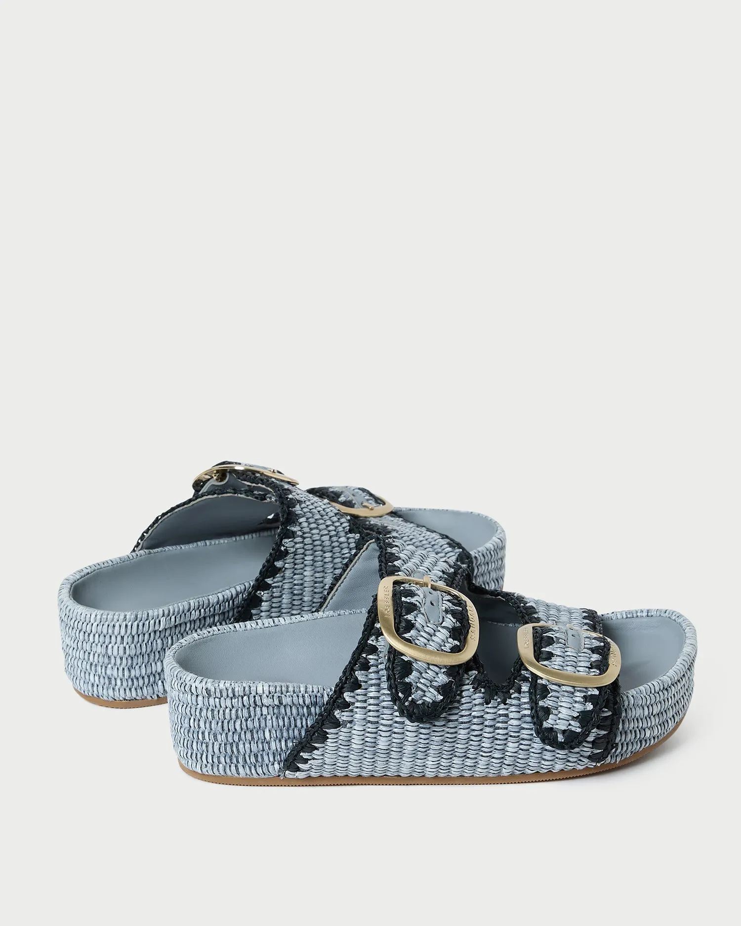 Theo Blue Two-Band Sandal
