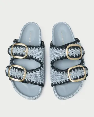Theo Blue Two-Band Sandal