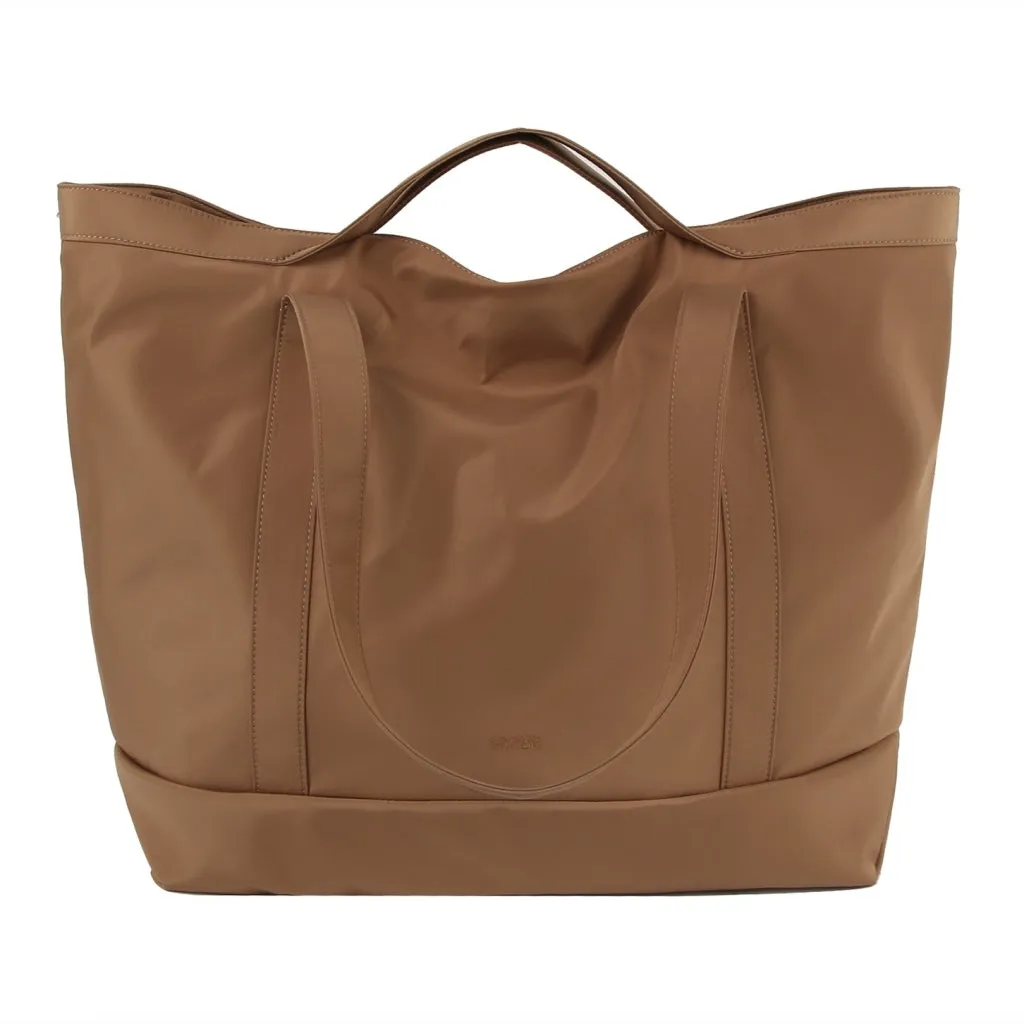 TOTE MATTE TWILL - Light Brown