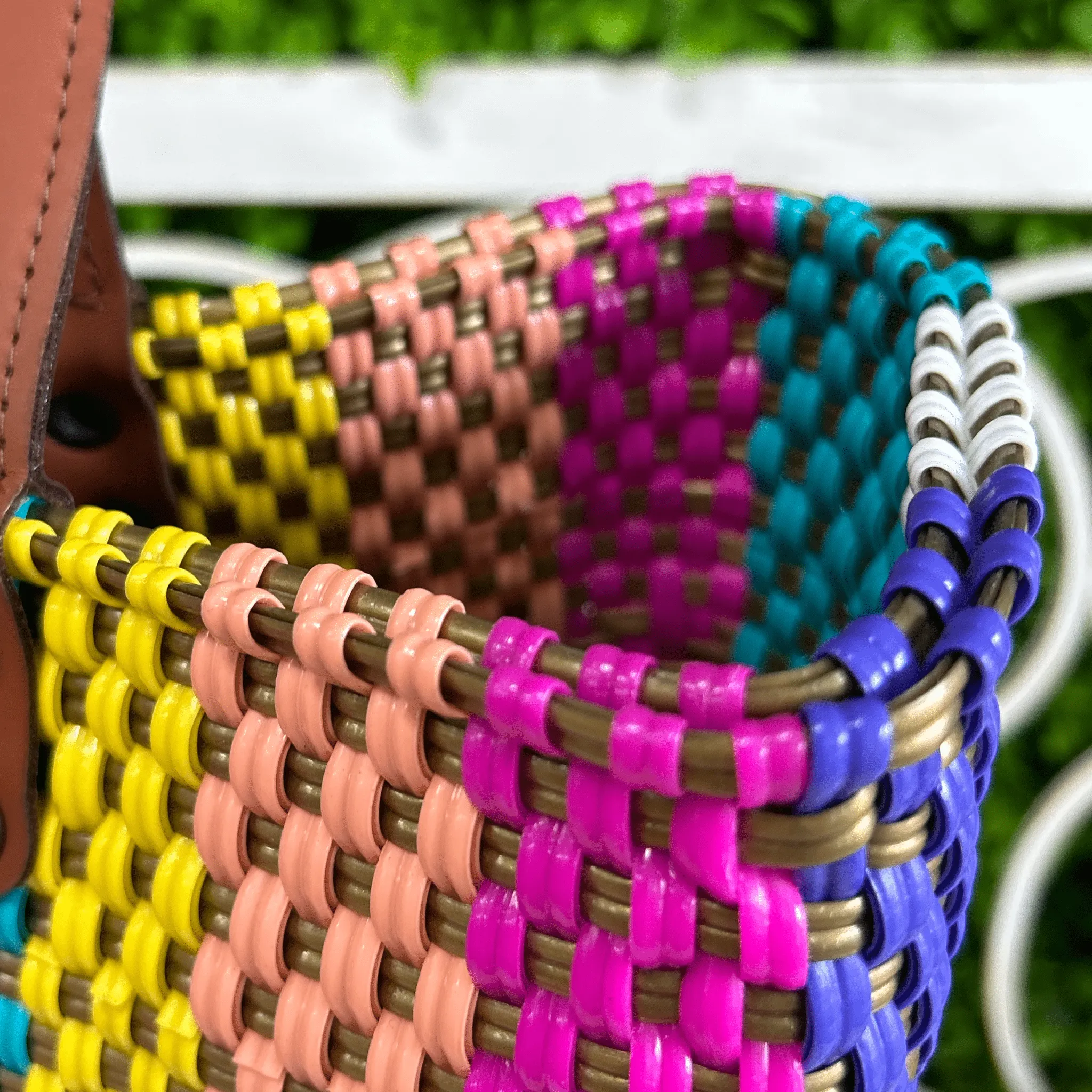 Upcycled Handwoven MD Tejana Tote - Aurora
