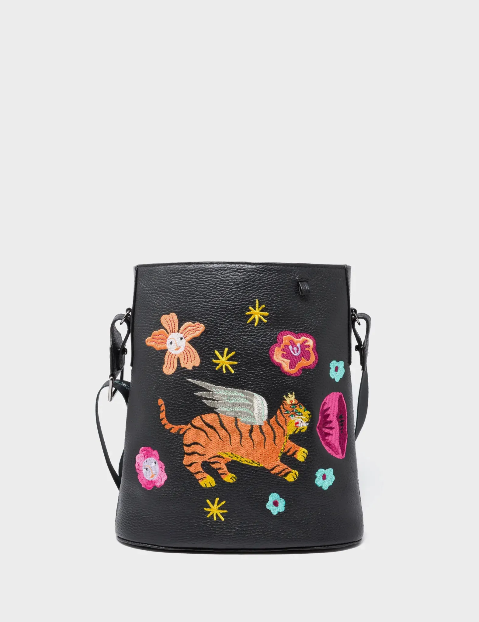Vincent Black Leather Shoulder Bag - Creatures of the Future Design