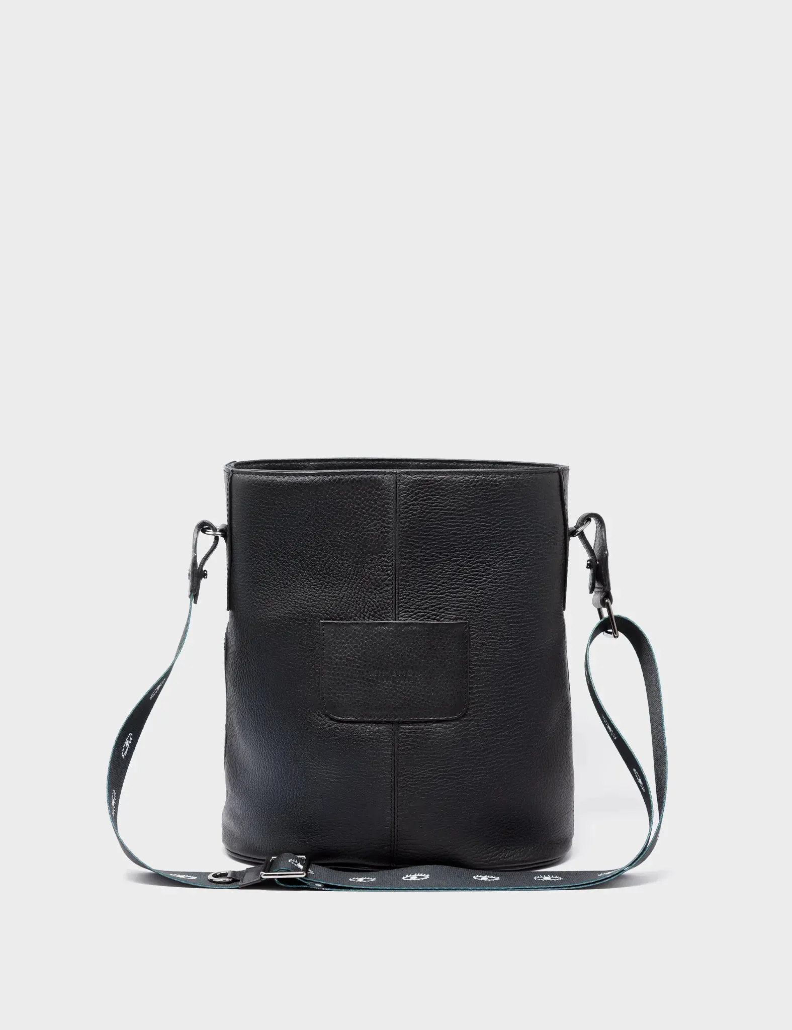 Vincent Black Leather Shoulder Bag - Tangle Tales Black Design