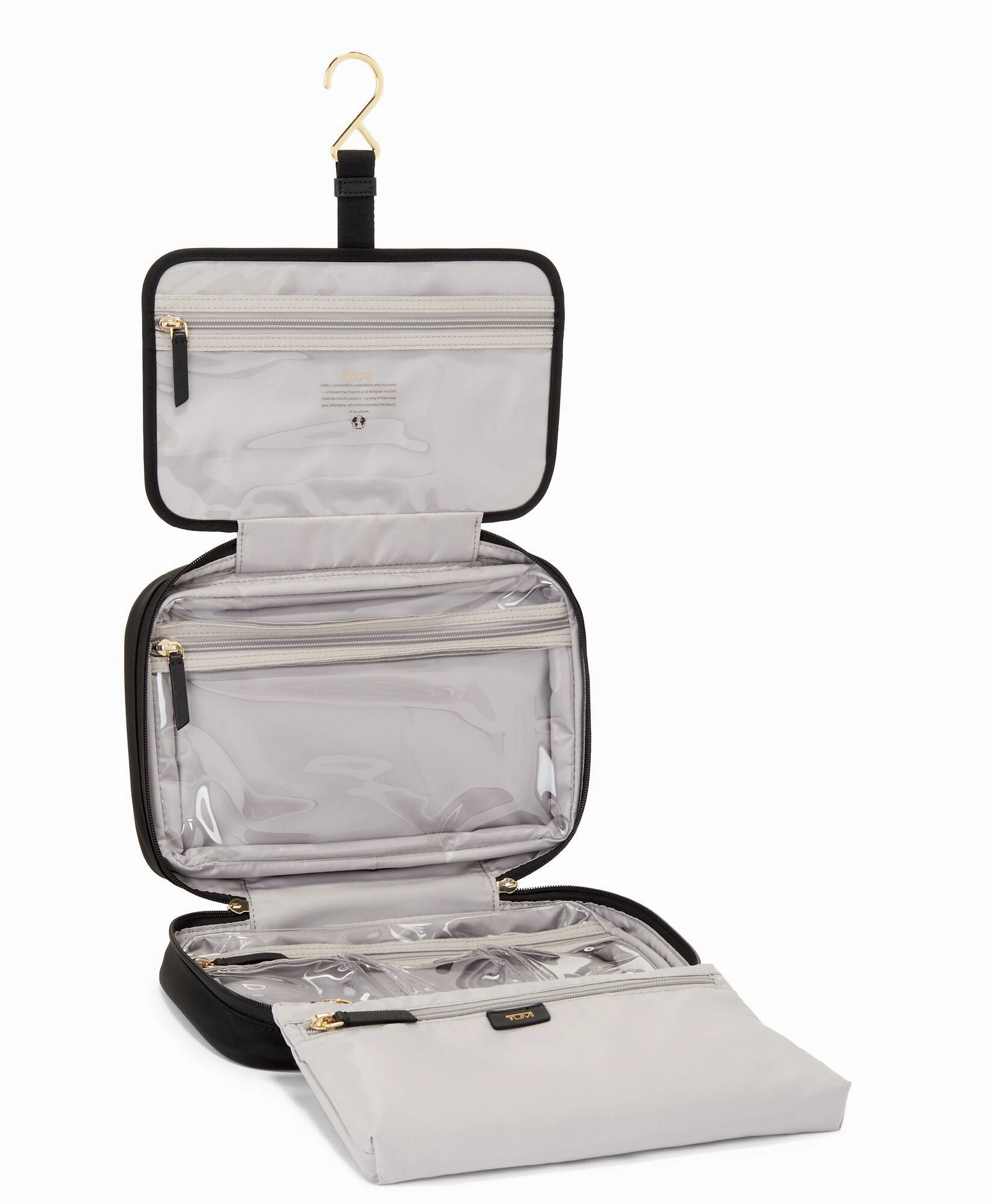 VOYAGEUR Madeline Cosmetic Pouch - Black/Gold