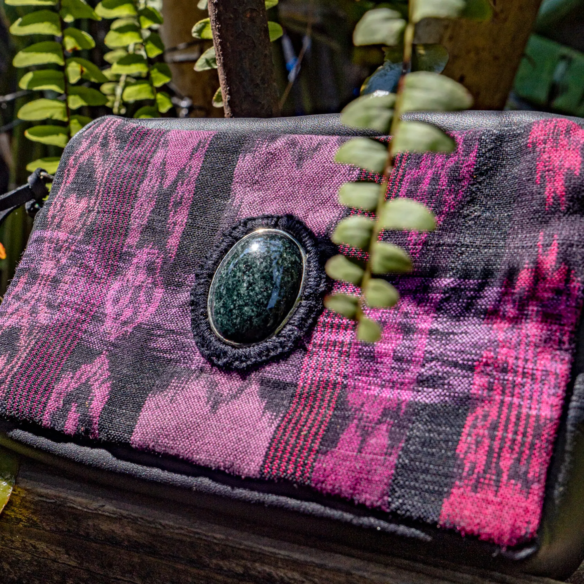 WANDER CROSSBODY BAG   STRAP SET - CORTE WITH JADE - BLACK - NO. 15545