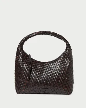 Willow Chocolate Woven Hobo Bag
