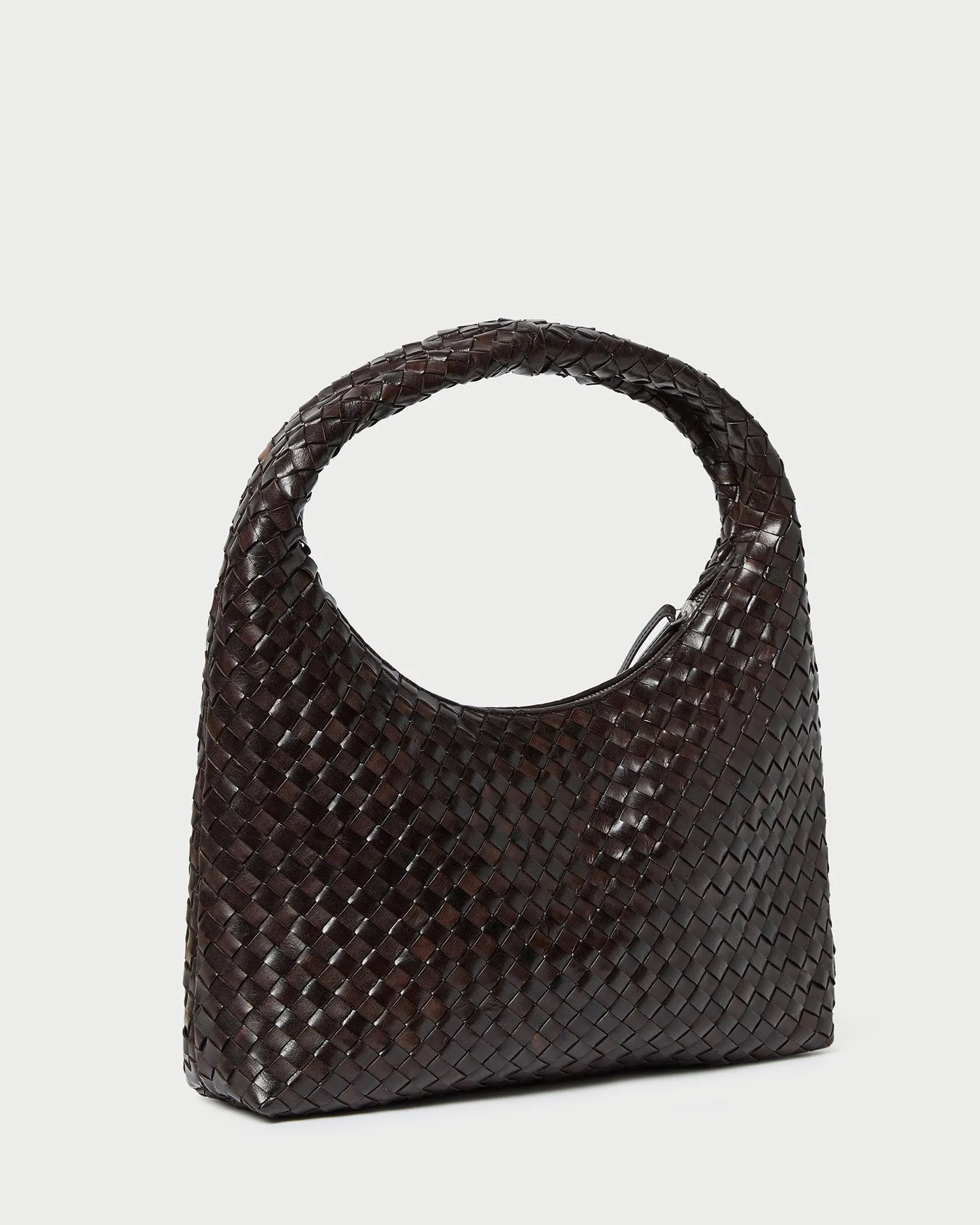 Willow Chocolate Woven Hobo Bag